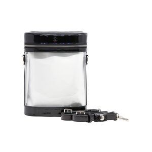 7775 Clear Backpack Black Holographic Leather Trim with Removable